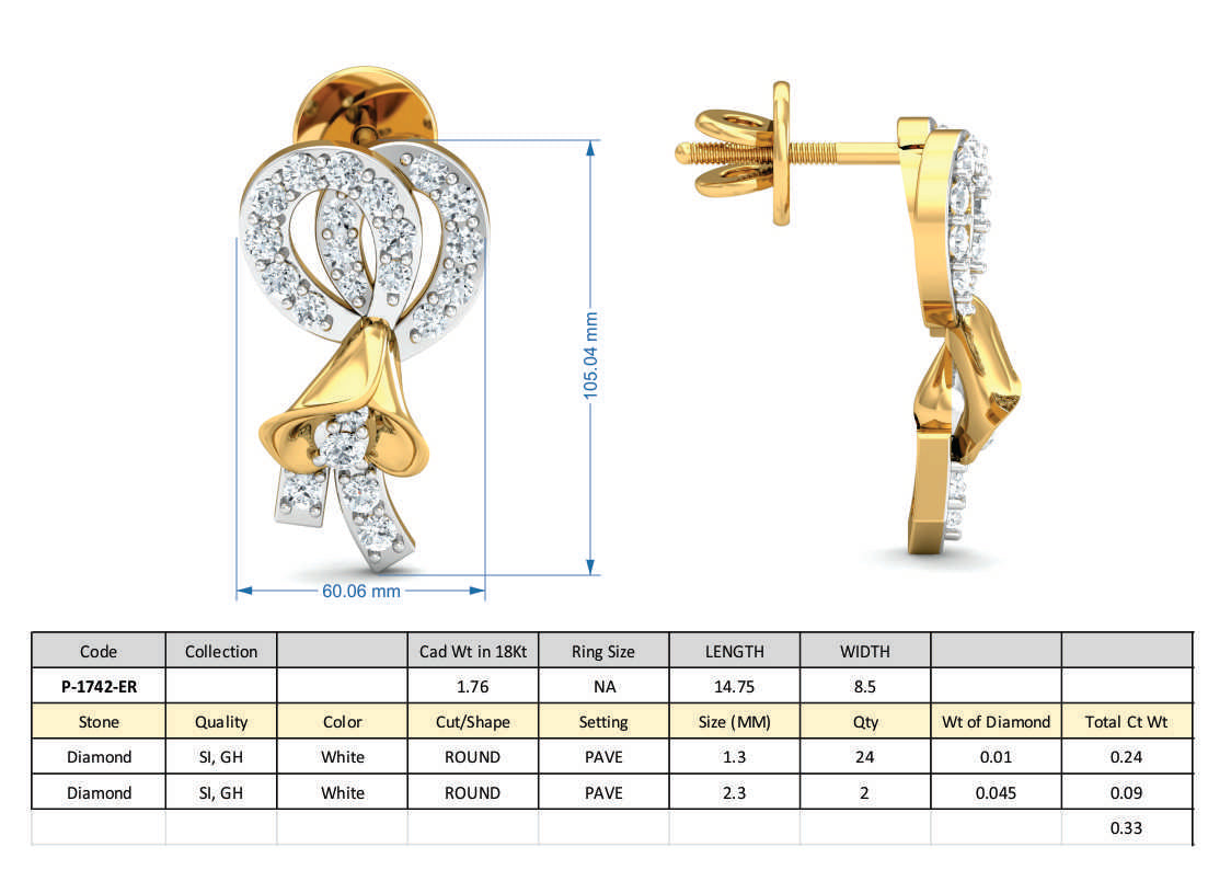 3D Jewelry Design Set Files STL 3DM P-1742