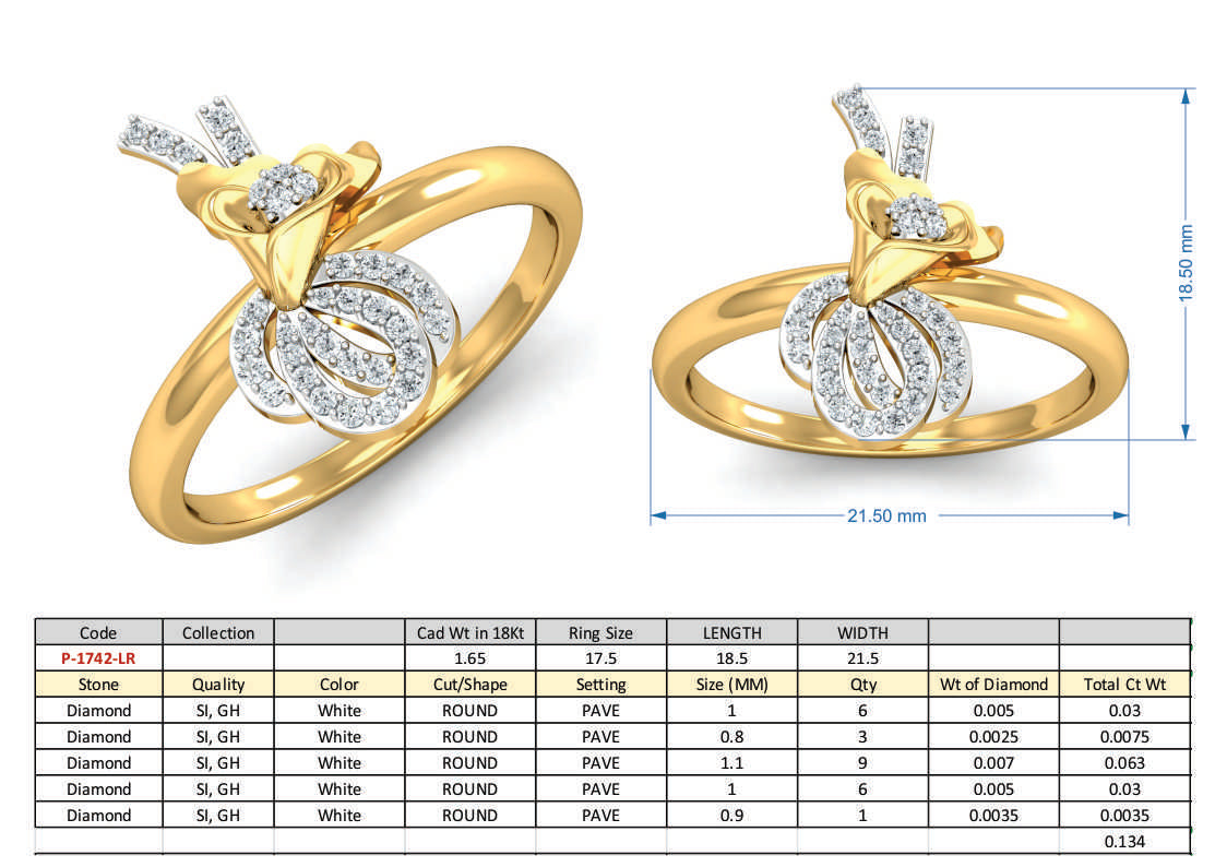 3D Jewelry Design Set Files STL 3DM P-1742