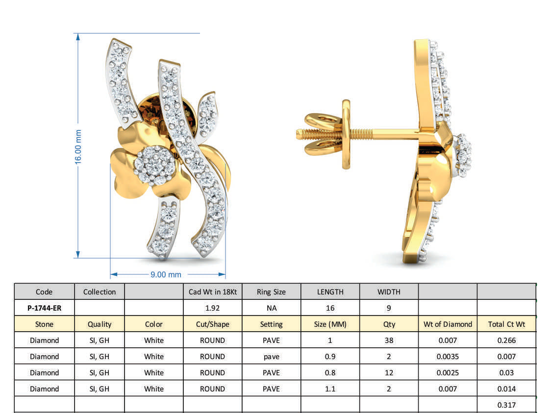 3D Jewelry Design Set Files STL 3DM P-1744