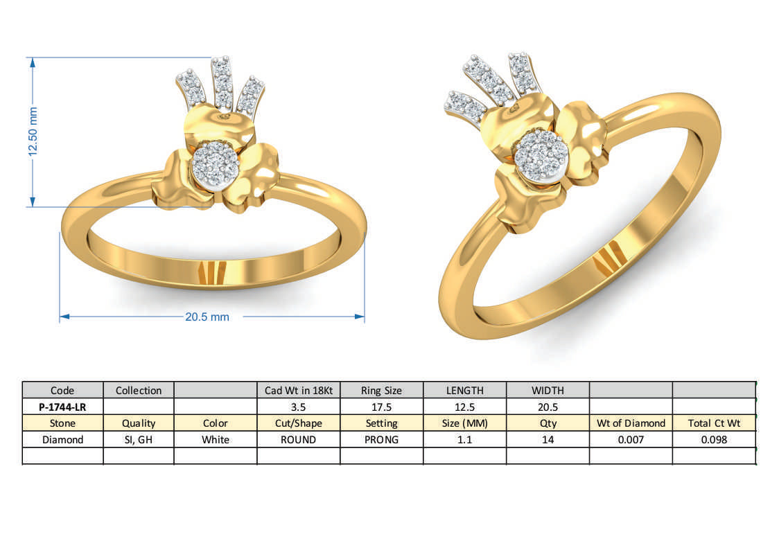 3D Jewelry Design Set Files STL 3DM P-1744