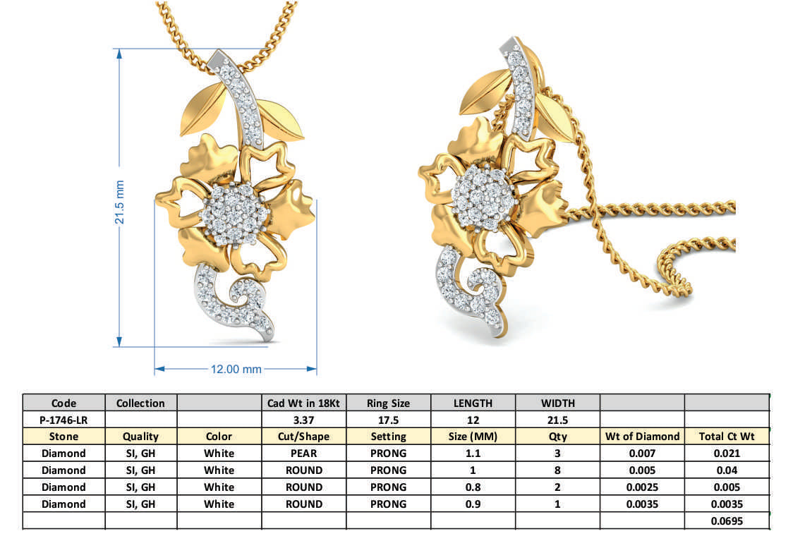 3D Jewelry Design Set Files STL 3DM P-1746