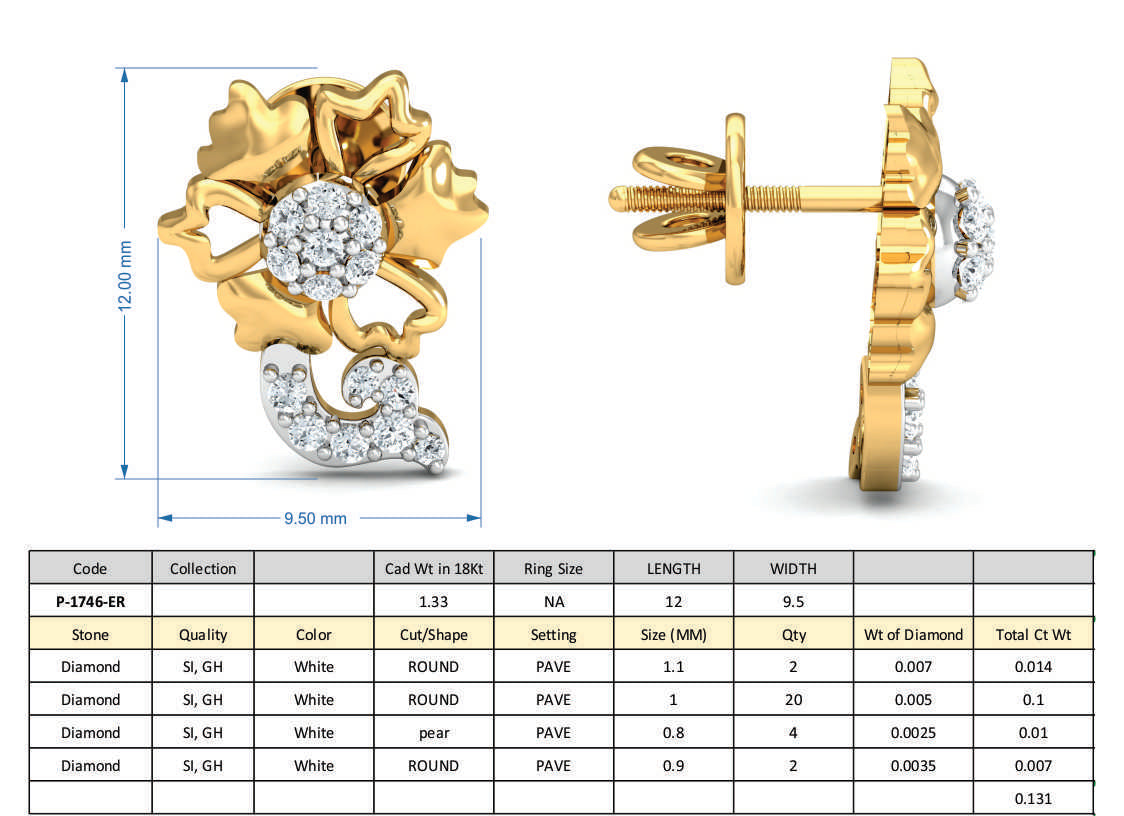 3D Jewelry Design Set Files STL 3DM P-1746