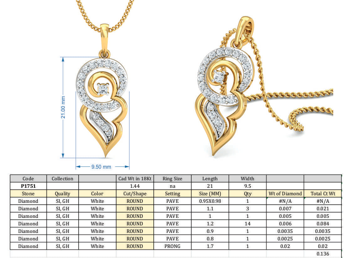 3D Jewelry Design Set Files STL 3DM P-1751 ER