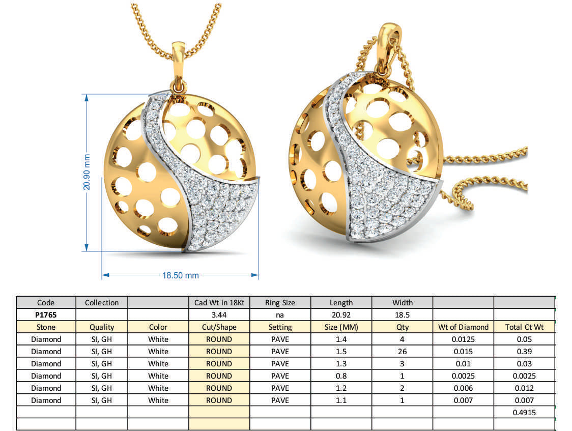 3D Jewelry Design Set Files  STL 3DM P-1765