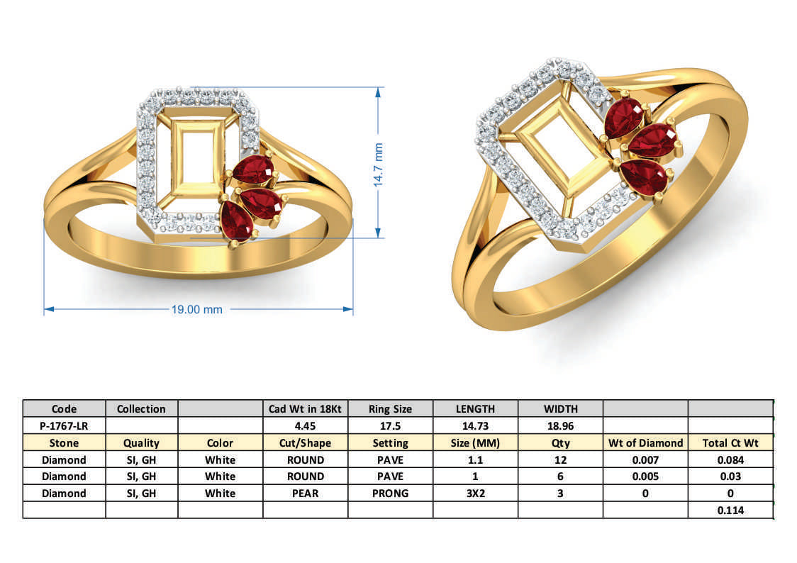 3D Jewelry Design Set Files STL 3DM P-1767