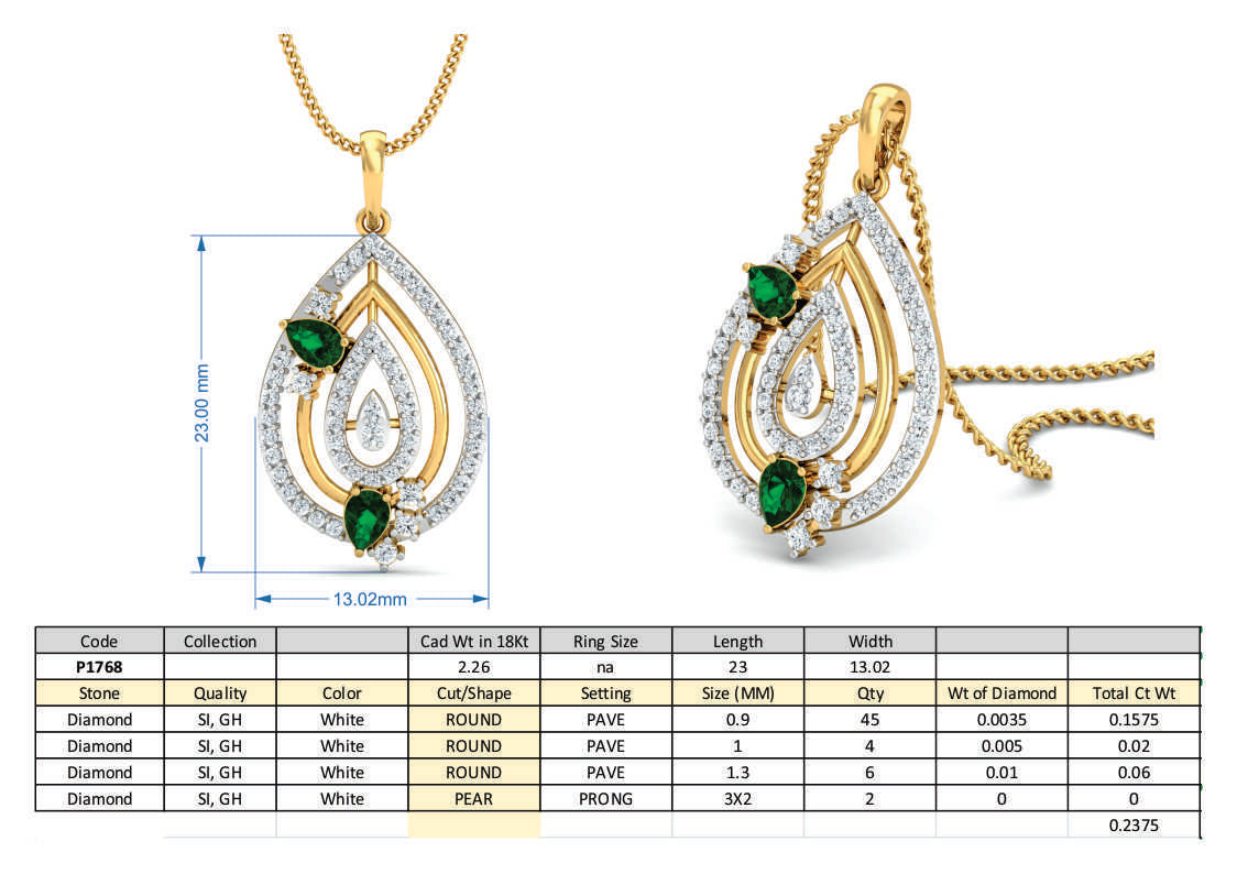 3D Jewelry Design Set Files STL 3DM P-1768