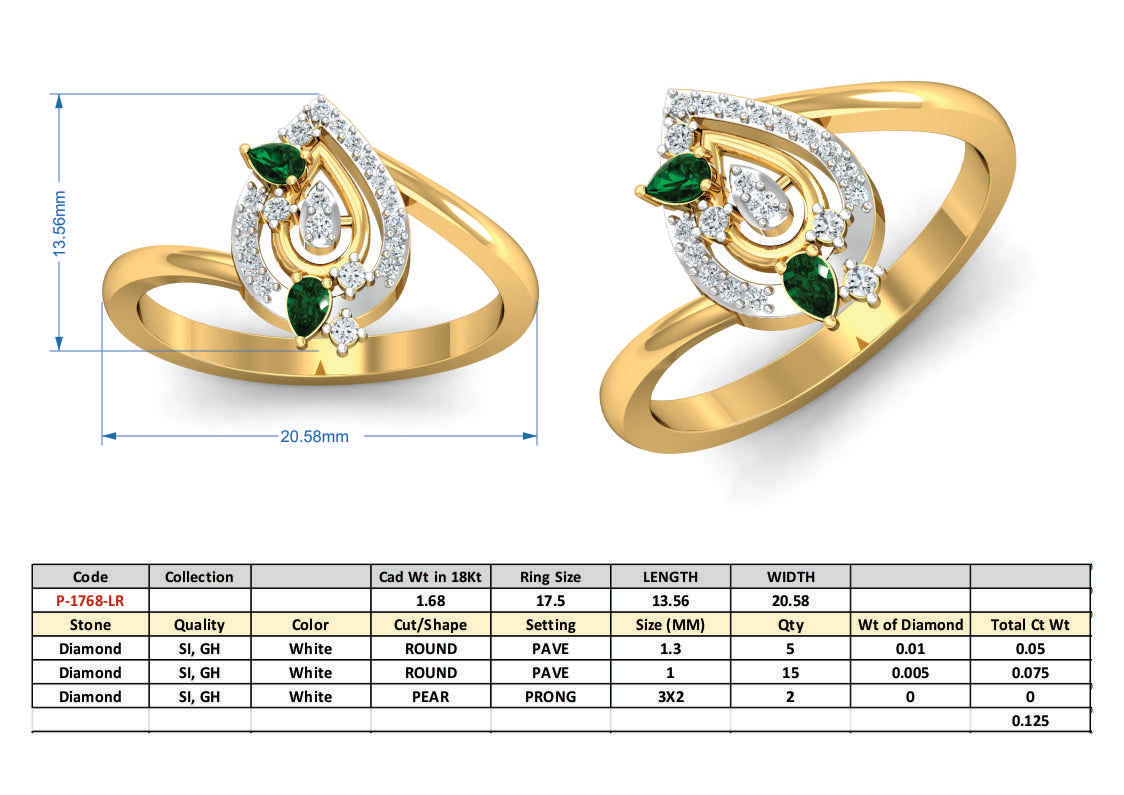 3D Jewelry Design Set Files STL 3DM P-1768