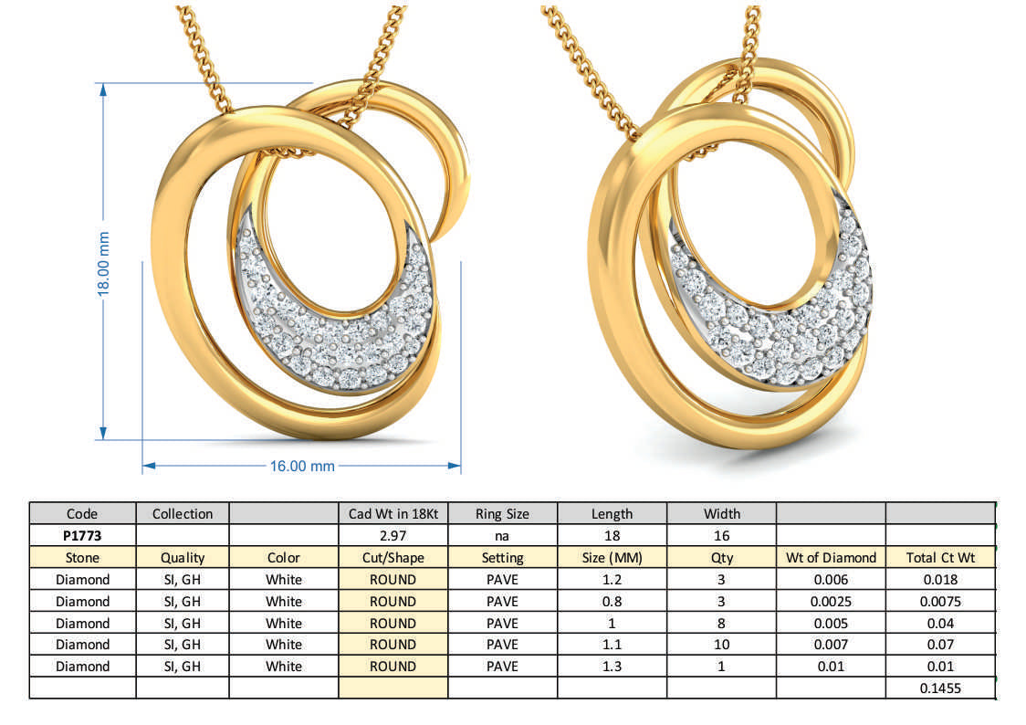 3D Jewelry Design Set Files STL 3DM P-1773