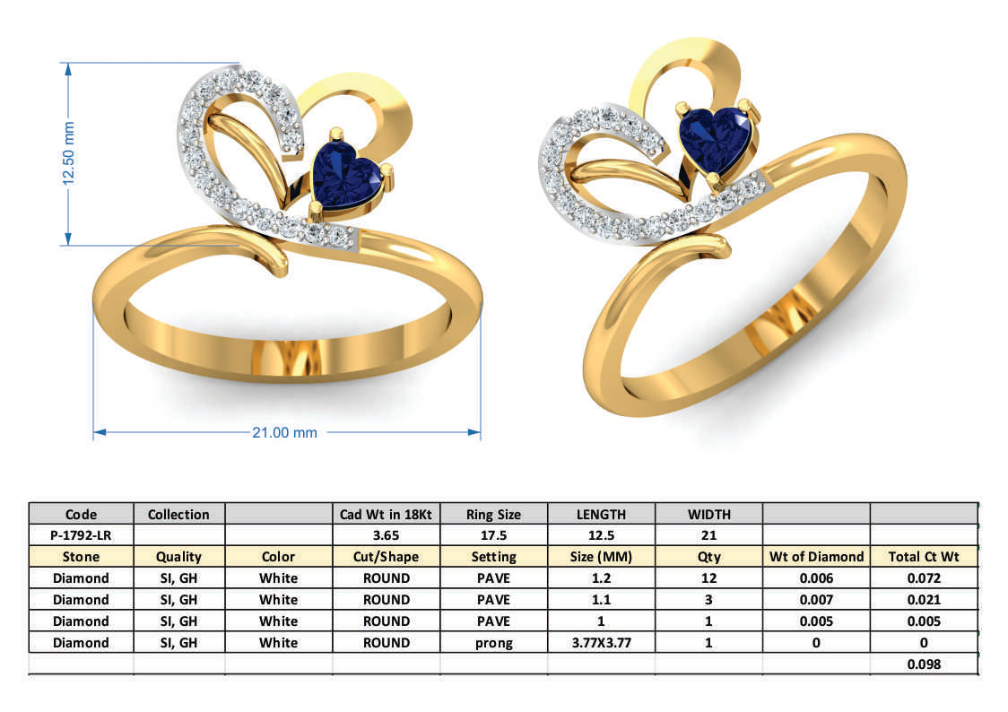 3D Jewelry Design Set Files STL 3DM P-1792