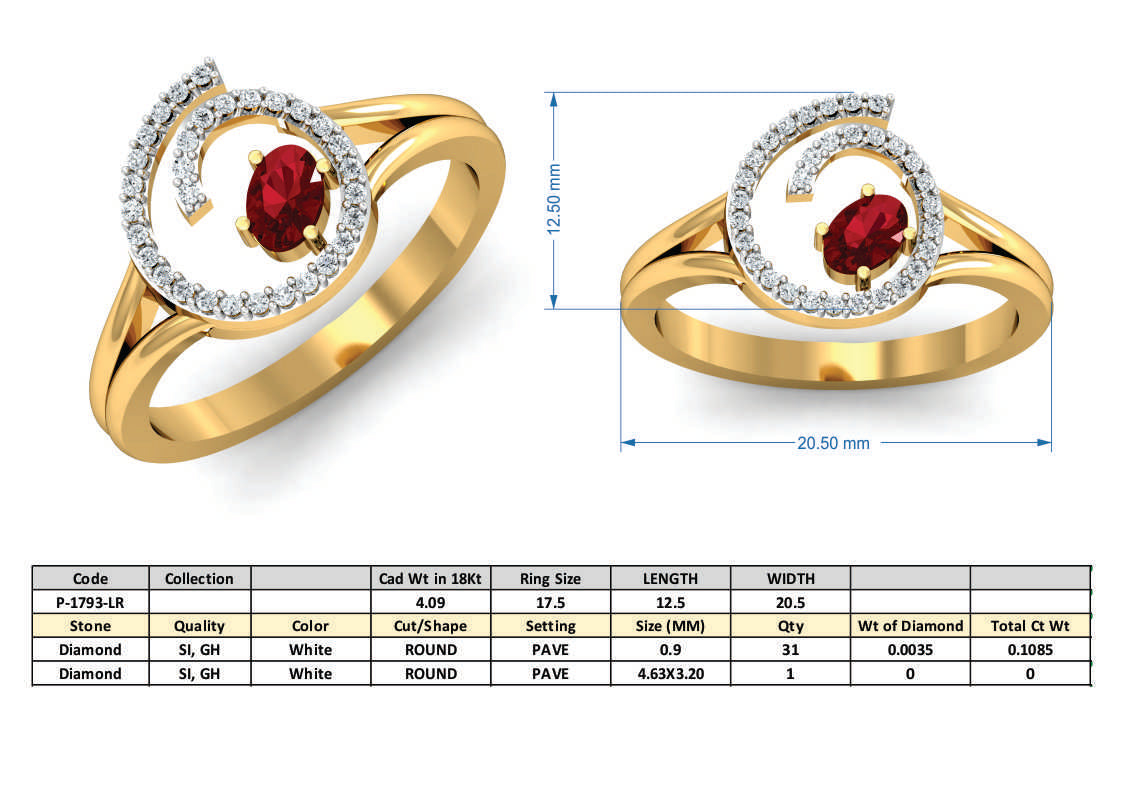 3D Jewelry Design Set Files STL 3DM P-1793