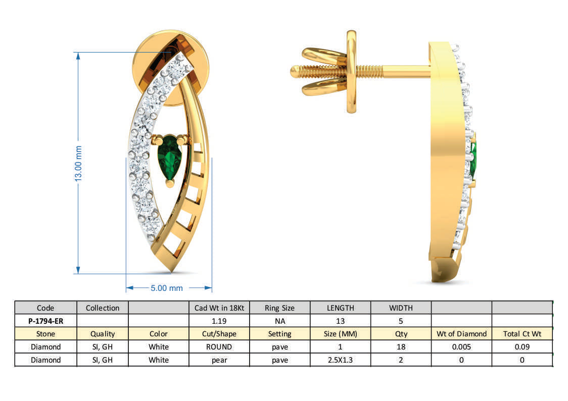 3D Jewelry Design Set Files STL 3DM P-1794