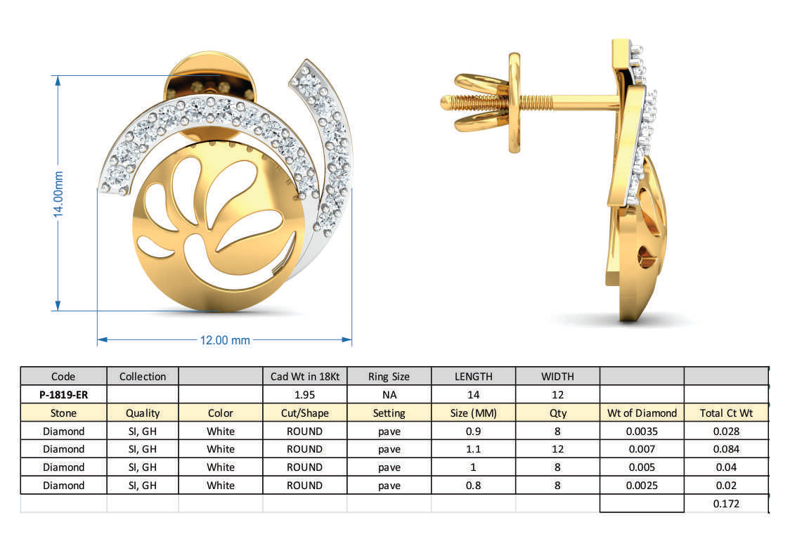 3D Jewelry Design Set Files STL 3DM P-1819