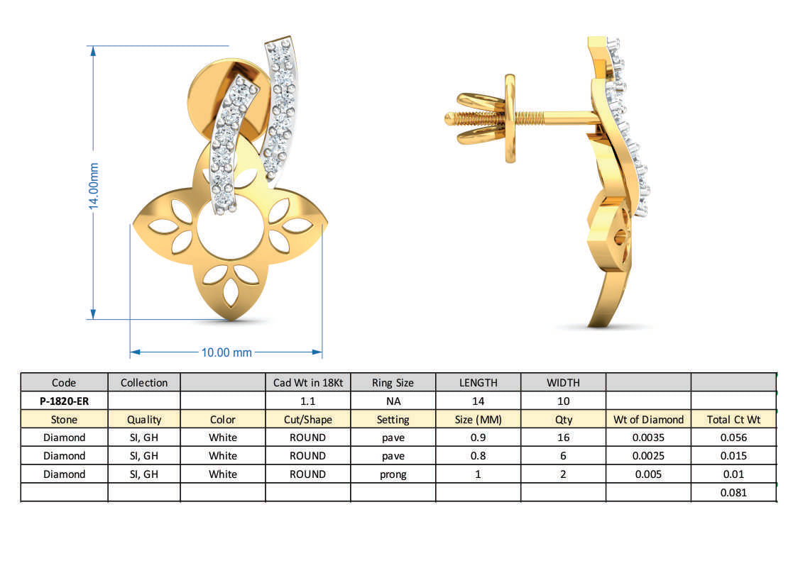 3D Jewelry Design Set Files STL 3DM P-1820