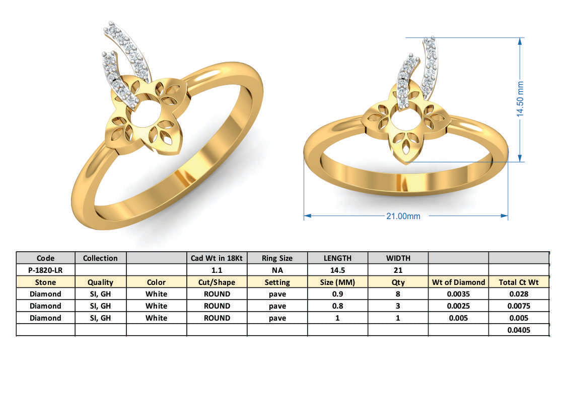 3D Jewelry Design Set Files STL 3DM P-1820