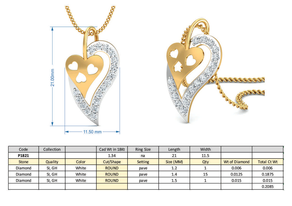 3D Jewelry Design Set Files STL 3DM P-1821