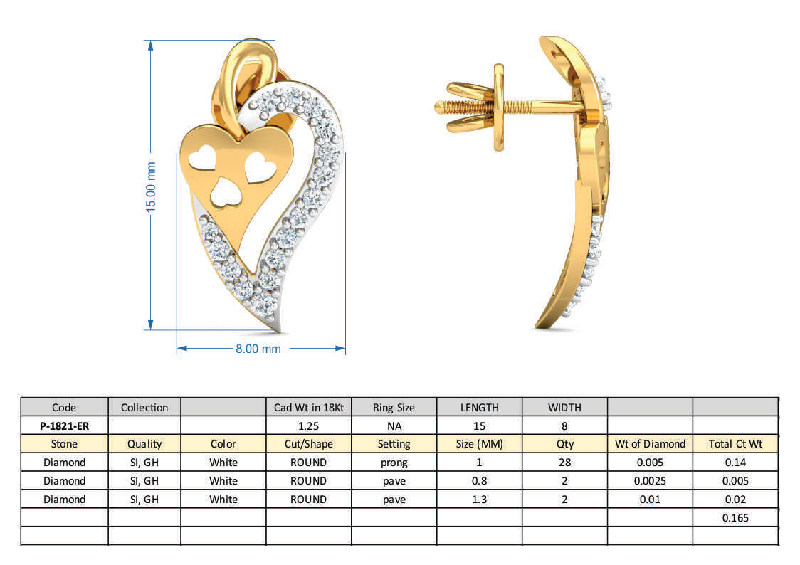 3D Jewelry Design Set Files STL 3DM P-1821