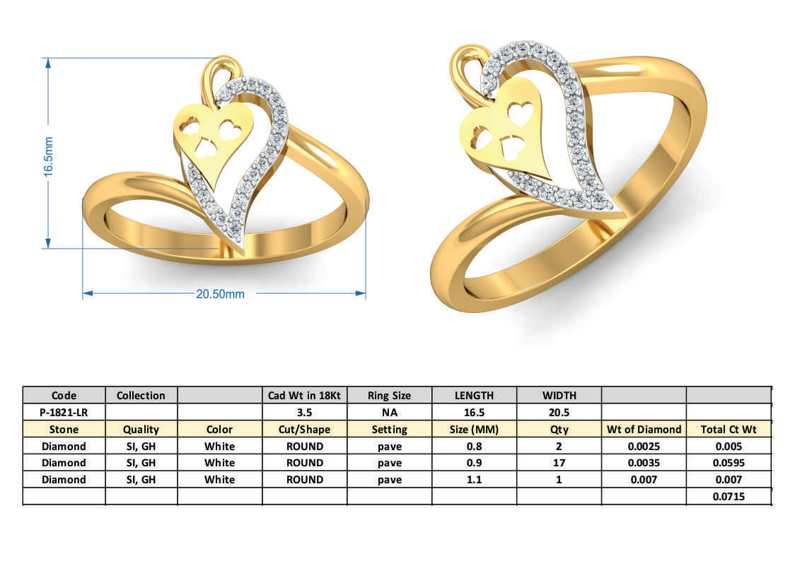 3D Jewelry Design Set Files STL 3DM P-1821