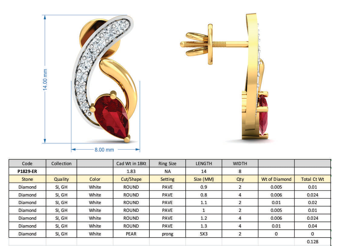 3D Jewelry Design Set Files STL 3DM P-1829