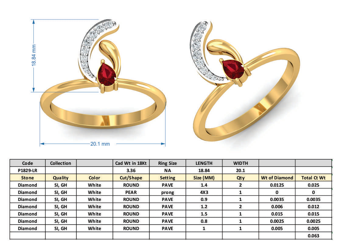 3D Jewelry Design Set Files STL 3DM P-1829