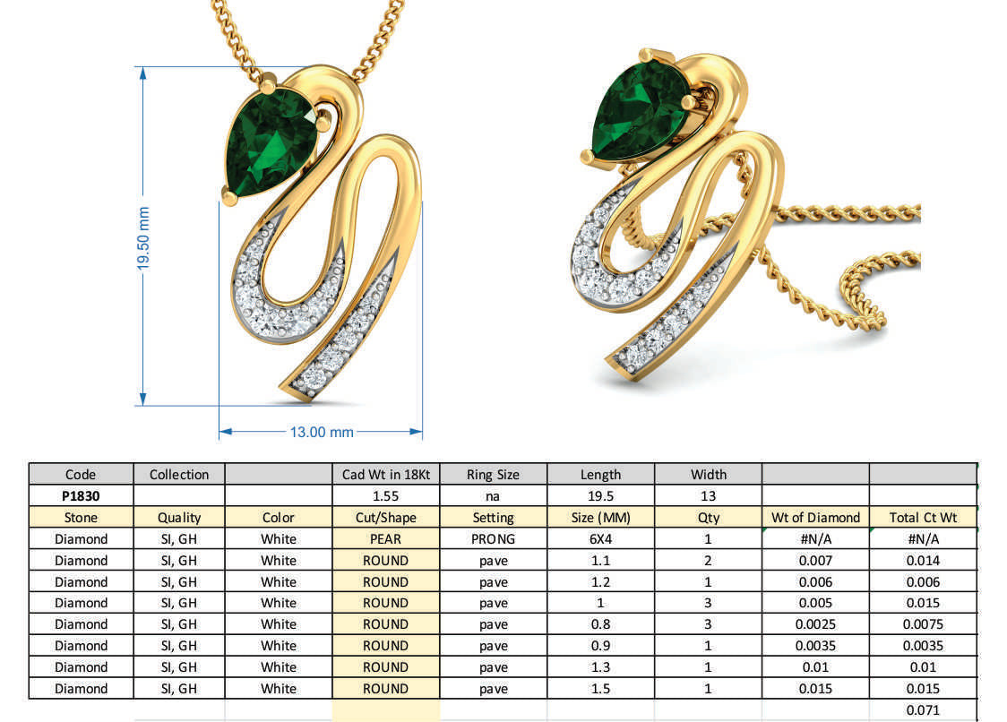 3D Jewelry Design Set Files JCAD P-1830