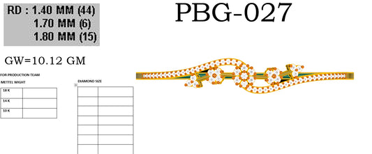 3D Jewelry Files Bracelet Model 3DM STL PBG-027 DIA