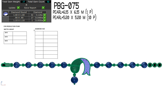 3D Jewelry Files Bracelet Model 3DM STL PBG-075 DIA