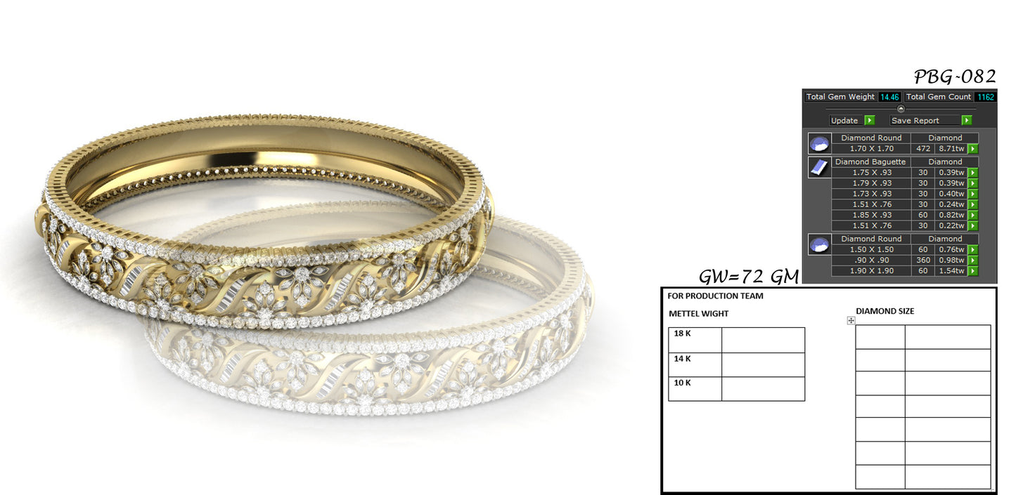 3D Jewelry Files Bracelet Model 3DM STL PBG-082 DIA