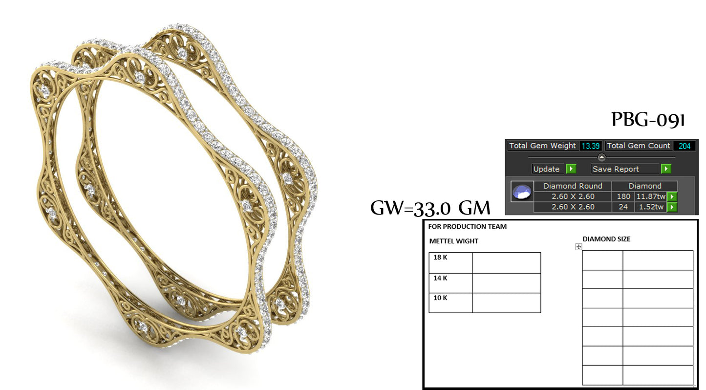 3D Jewelry Files Bracelet Model 3DM STL PBG-090 DIA