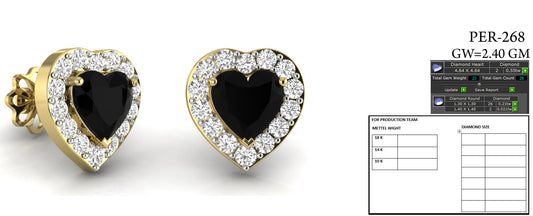 3D Jewelry Files Earring Model 3DM STL PER-268-DIA