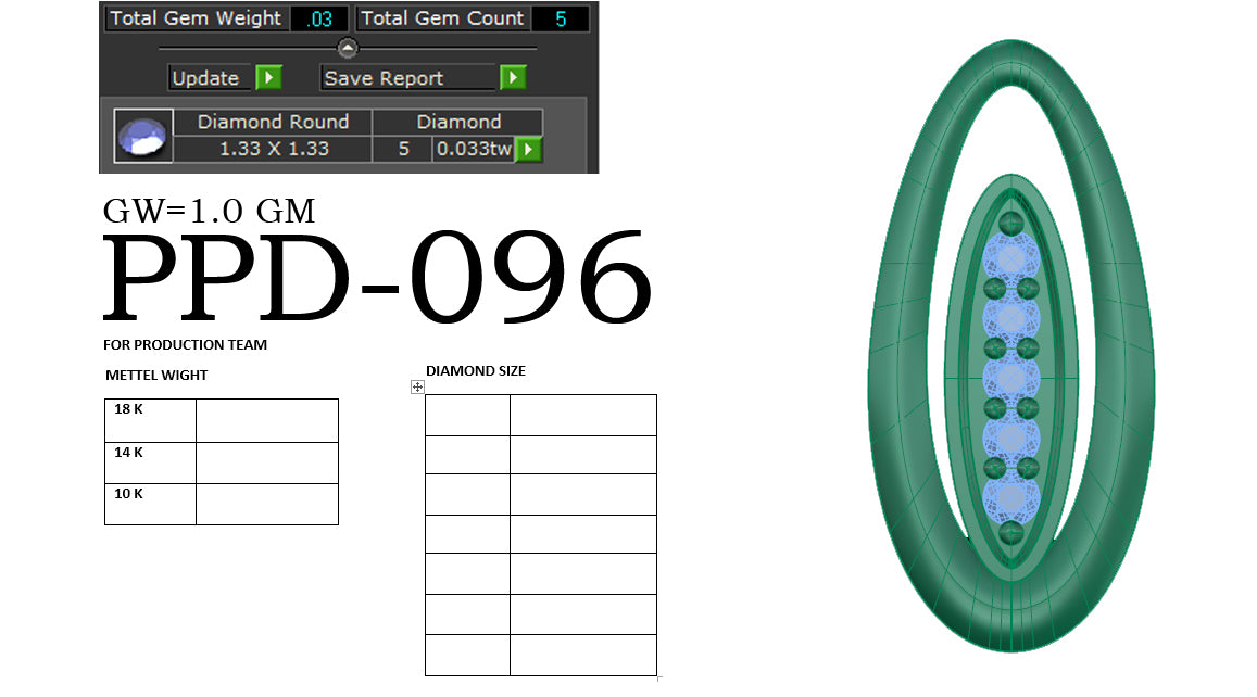 Free 3D Jewelry Files Pendant Model 3DM PPD-096 DIA