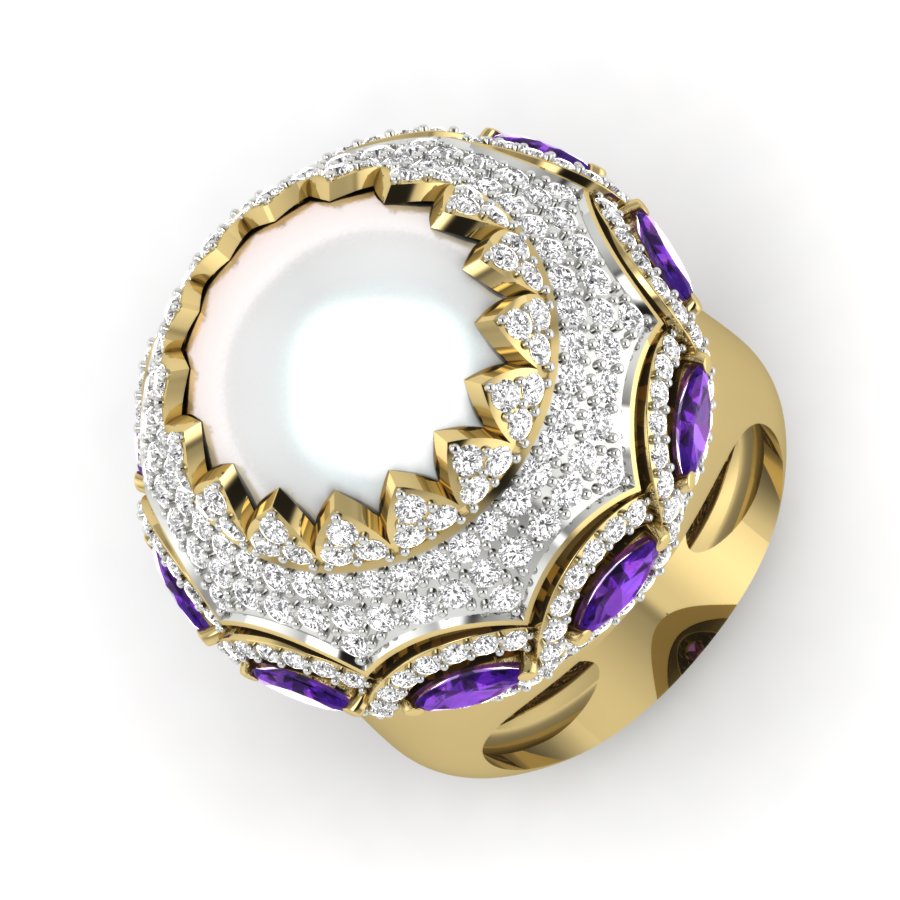 3D Jewelry Files Ring Model 3DM STL PR-350-DIA