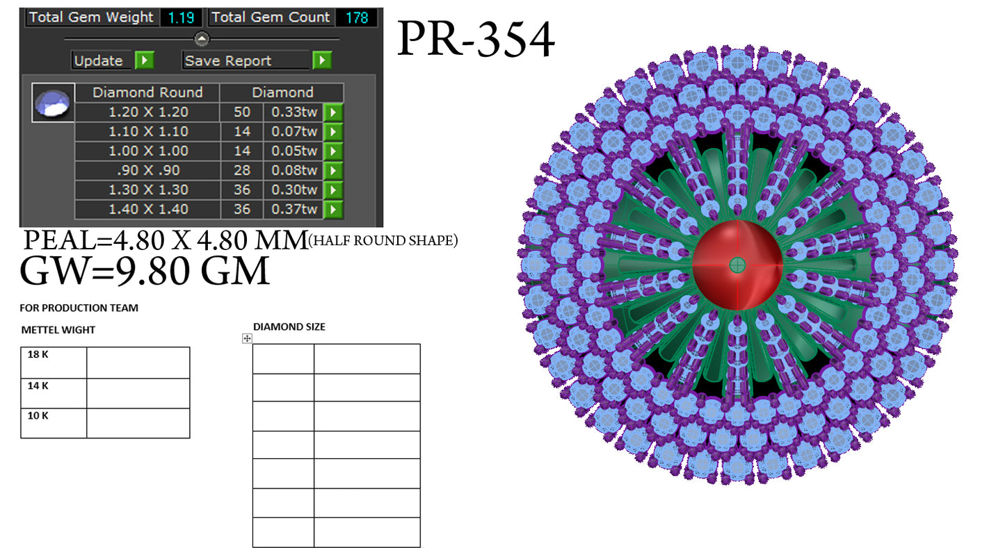 3D Jewelry Files Ring Model 3DM STL PR-354 DIA