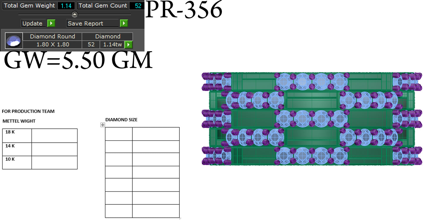 3D Jewelry Files Ring Model 3DM STL PR-356 DIA