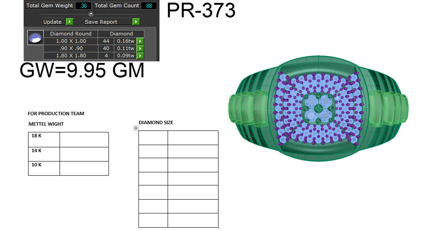 3D Jewelry Files Ring Model 3DM STL PR-373 DIA