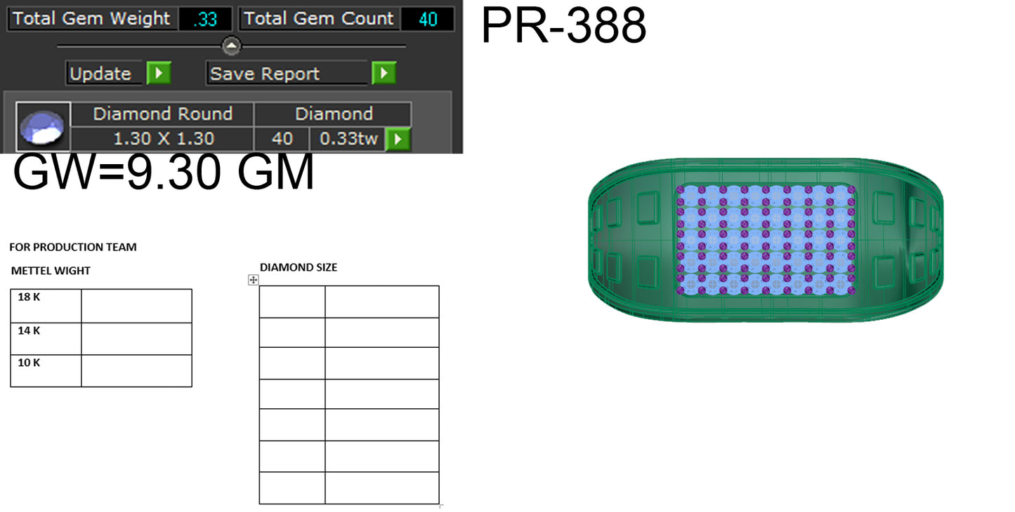 3D Jewelry Files Ring Model 3DM STL PR-388 DIA