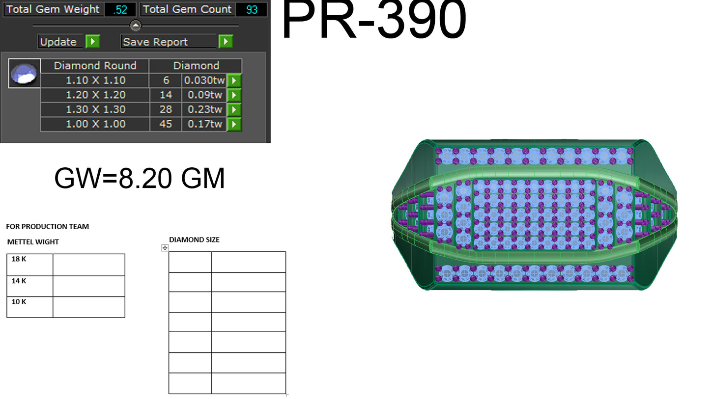 3D Jewelry Files Ring Model 3DM STL PR-390 DIA