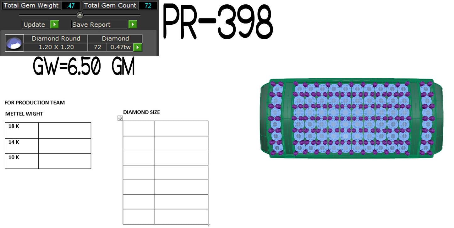 3D Jewelry Files Ring Model 3DM STL PR-398 DIA