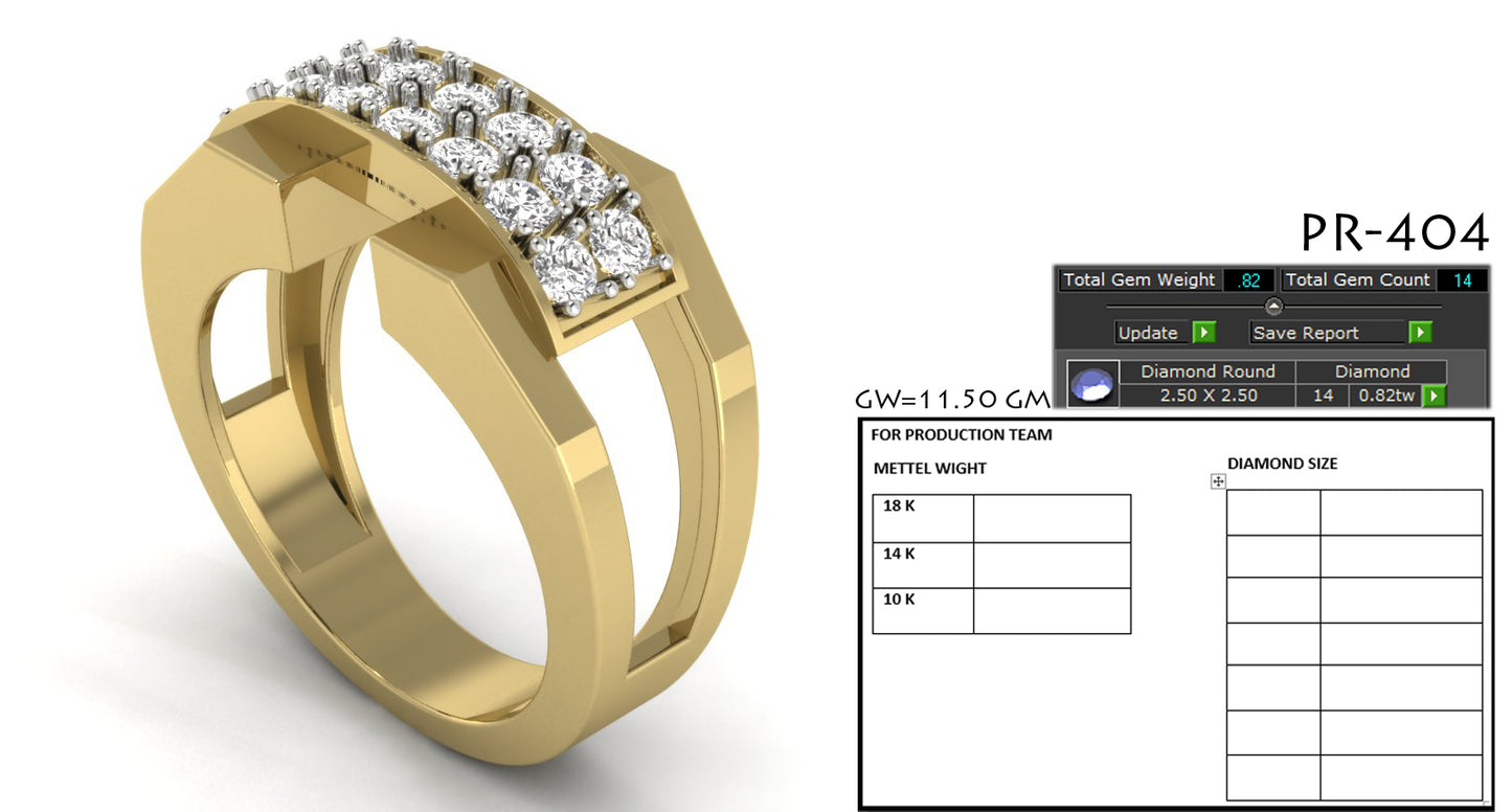 3D Jewelry Files Ring Model 3DM STL PR-404-DIA