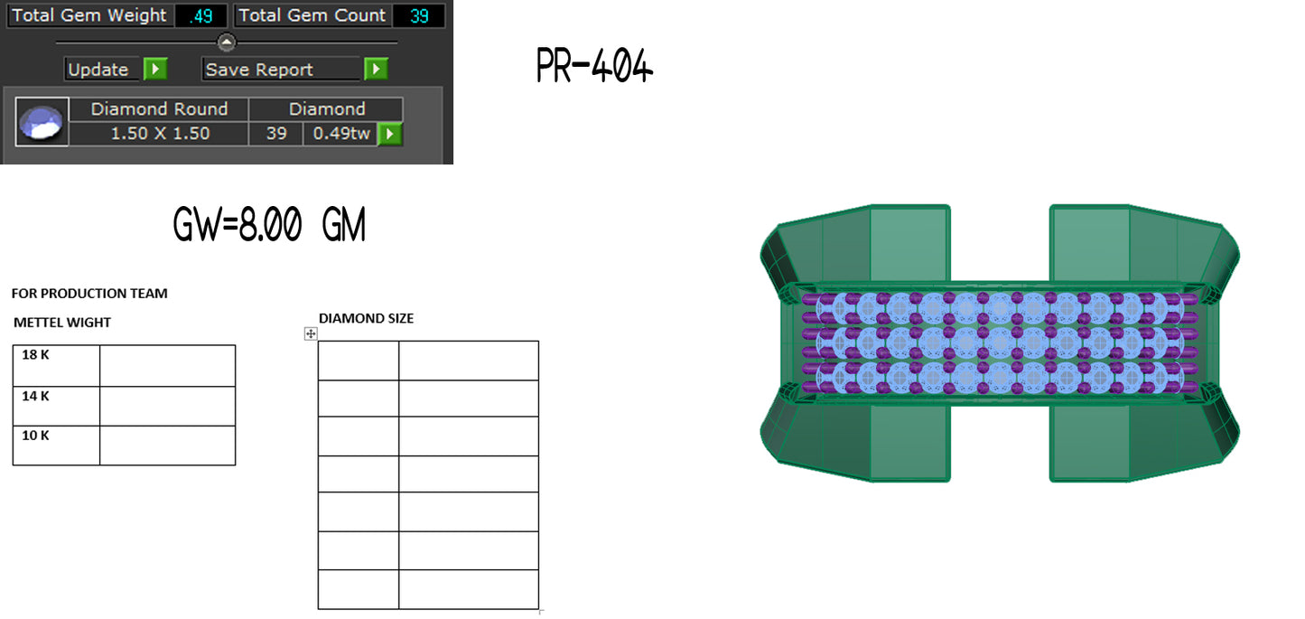 3D Jewelry Files Ring Model 3DM STL PR-404-DIA