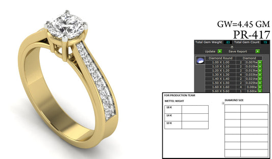 3D Jewelry Files Ring Model 3DM STL PR-417-DIA
