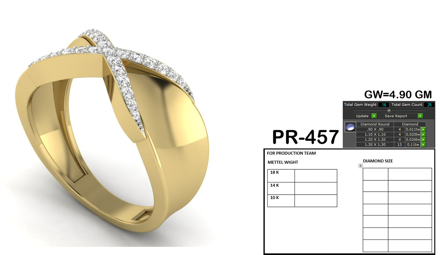 3D Jewelry Files Ring Model 3DM STL PR-457-DIA