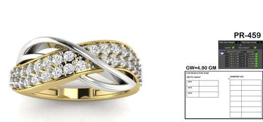 3D Jewelry Files Ring Model 3DM STL PR-459-DIA