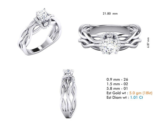 3D Jewelry Files Ring Model 3DM STL R-3649