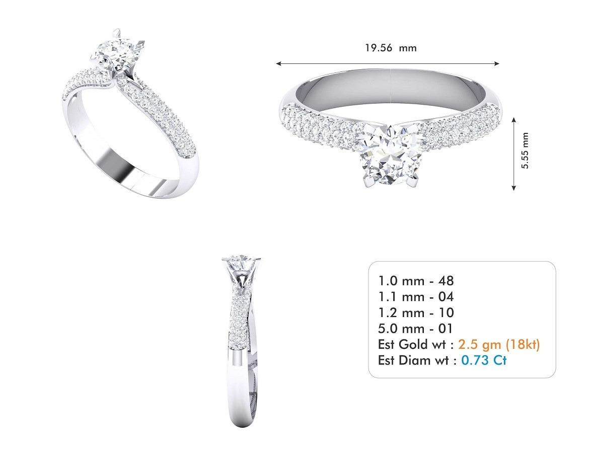 3D Jewelry Files Ring Model 3DM STL R-3662