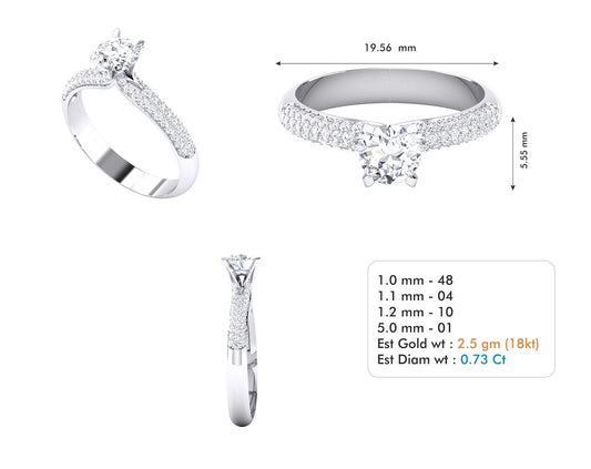 3D Jewelry Files Ring Model 3DM STL R-3662