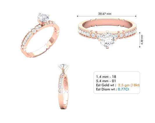 3D Jewelry Files Ring Model 3DM STL R-3664