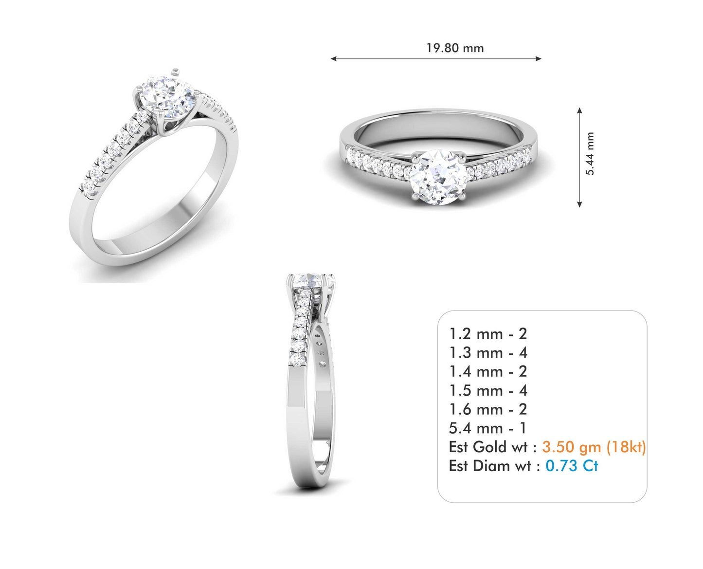 3D Jewelry Files Ring Model 3DM STL R-3702