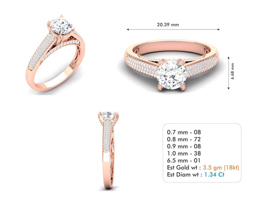 3D Jewelry Files Ring Model 3DM STL R-3709