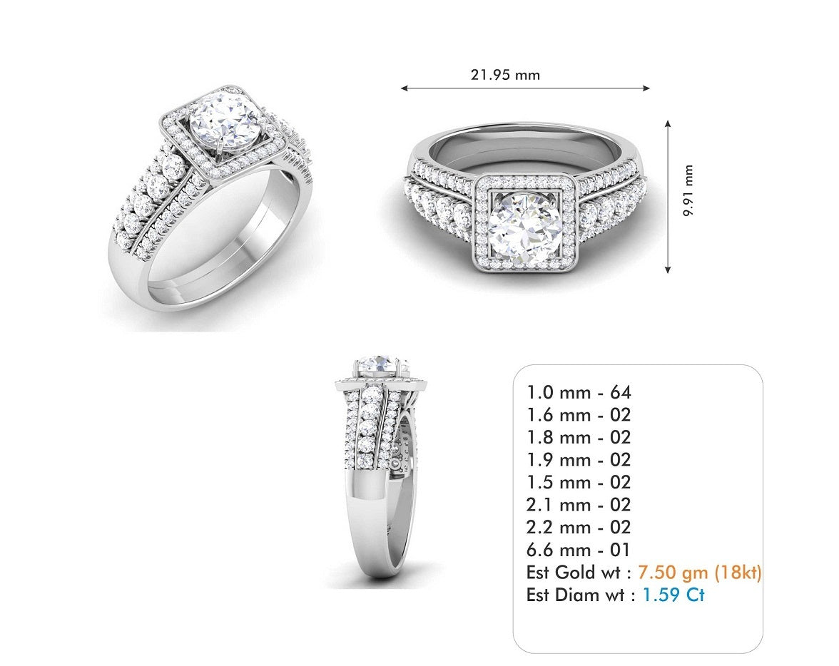 3D Jewelry Files Ring Model 3DM STL R-3714