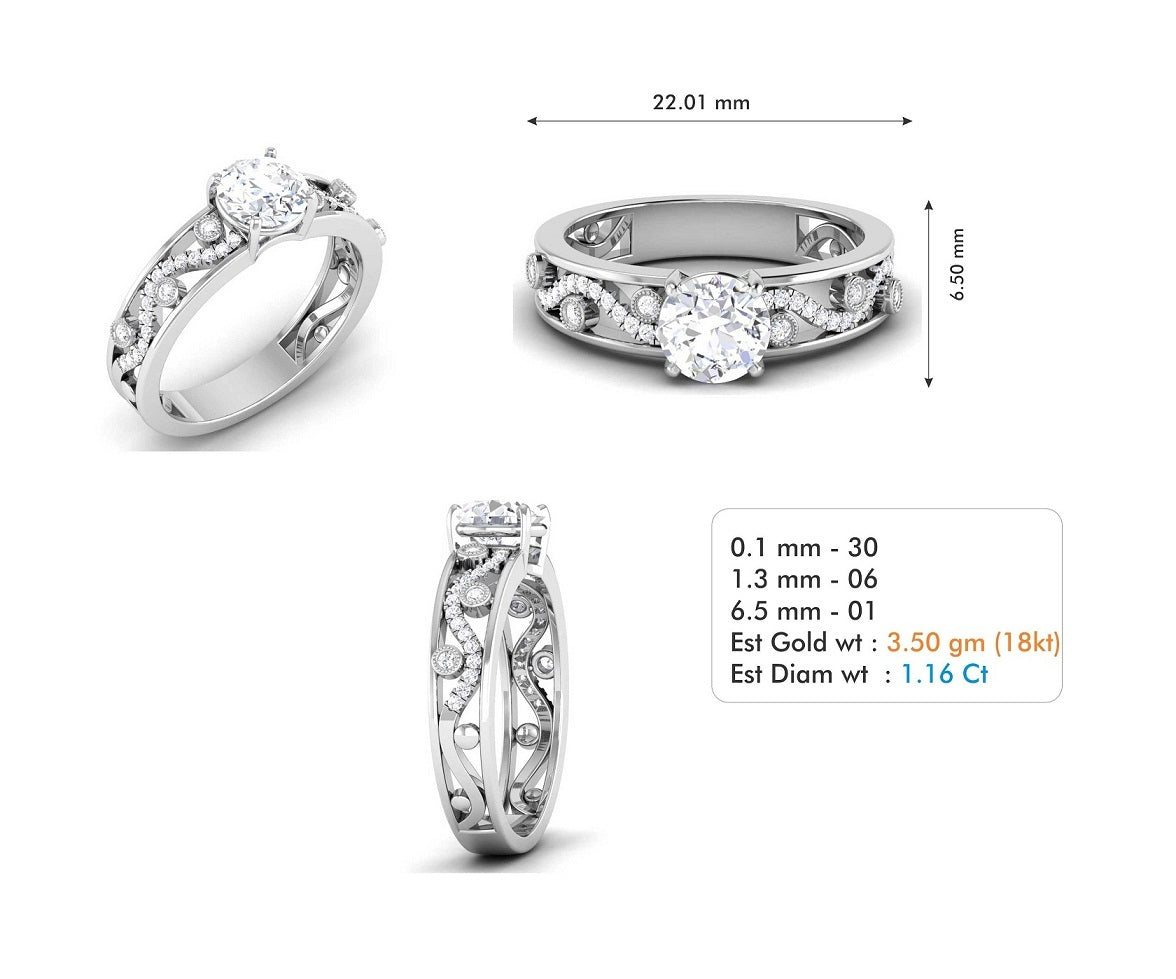 3D Jewelry Files Ring Model 3DM STL R-3721